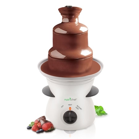 Nutrichef Three Tier Electric Chocolate Fondue Fountain PKFNMK16.5